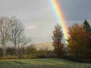 Rainbow in the western mountains of Maine